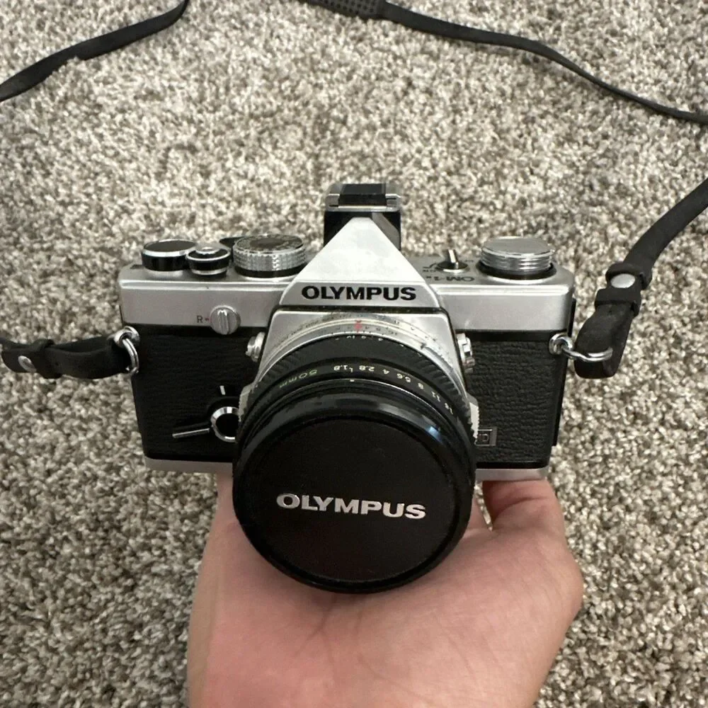 [N MINT] Olympus OM-1n Film Camera & G. Zuiko Auto-S 50mm F/1.8 Lens From Japan